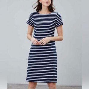Joules Riviera T Shirt Dress Navy White Striped 16